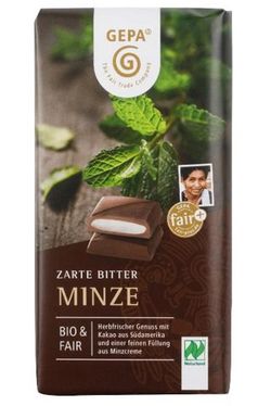 Zartbittetschokolade Minze