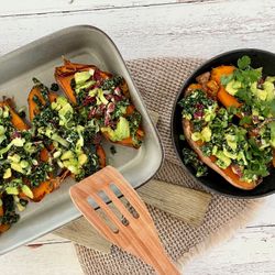 Schwarzkohl in Süßkartoffel