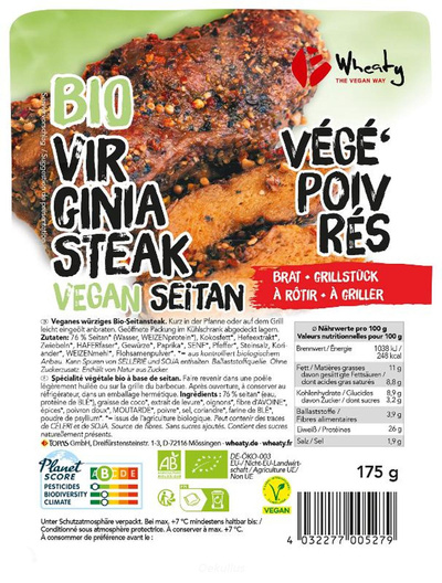 Produktfoto zu Wheaty Veganes Virginia Steak