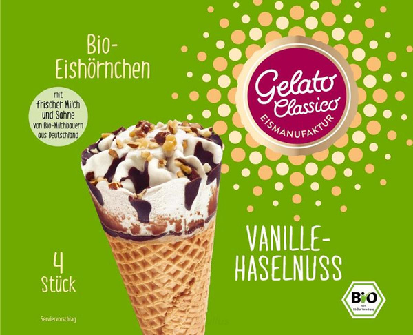 Produktfoto zu Eishörnchen Vanille Haselnuss (4 St.)