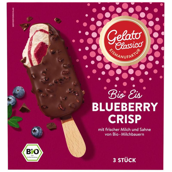 Produktfoto zu Stieleis Blueberry Crisp Box 3 Stk.