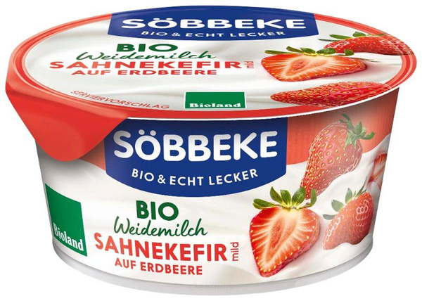 Produktfoto zu Sahnekefir Erdbeere