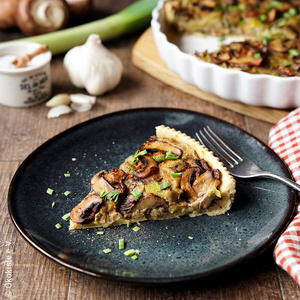 Vegane Champignon-Lauch-Quiche