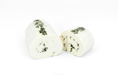 Produktfoto zu Ziegen Frischkäserolle Bärlauch