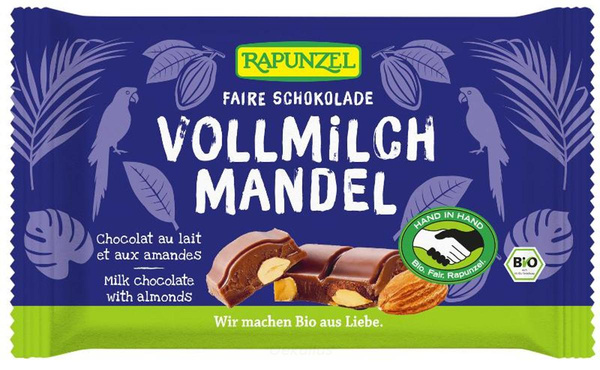 Produktfoto zu Vollmilch-Schokolade mit ganzen Mandeln