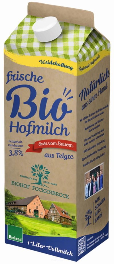 Produktfoto zu KISTE Telgter Hofmilch (3,8 %) (15x1L)