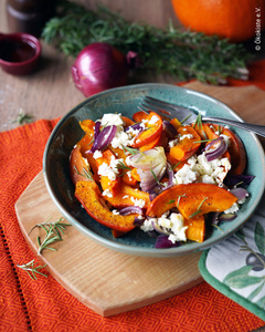 Ofenkürbis mit Feta