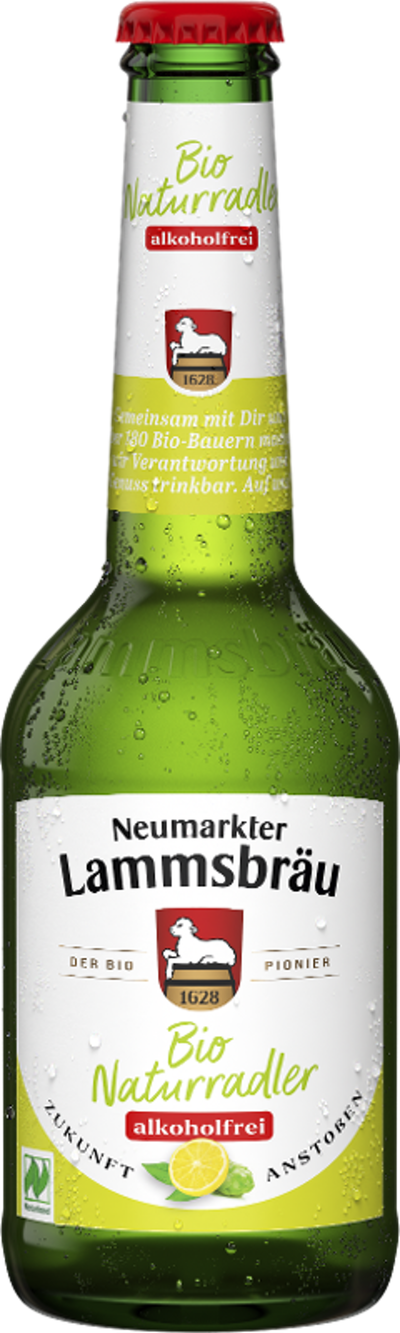 Produktfoto zu Lammsbräu NaturRadler alkoholfrei KISTE (10 x 0,33l)