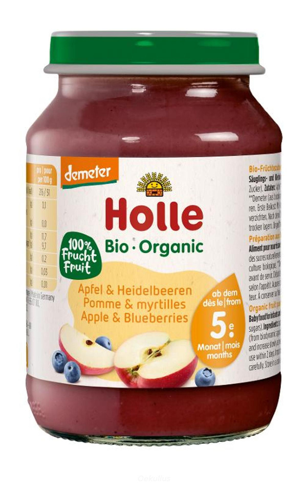 Produktfoto zu Apfel Heidelbeere Babykost - 6 x 190g