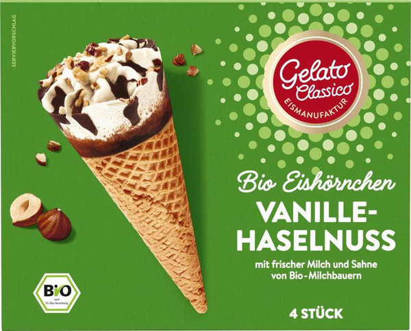 Produktfoto zu Eishörnchen Vanille Haselnuss (4 St.)