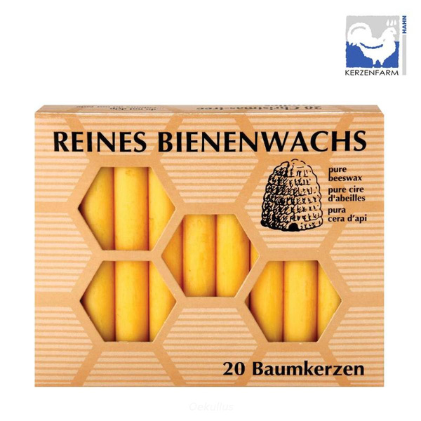 Produktfoto zu Bienenwachs Baumkerzen 20 Stk