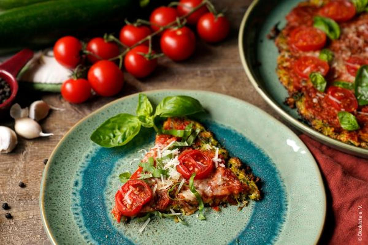 Rezept: Zucchini-Pizza (4 Portionen)
