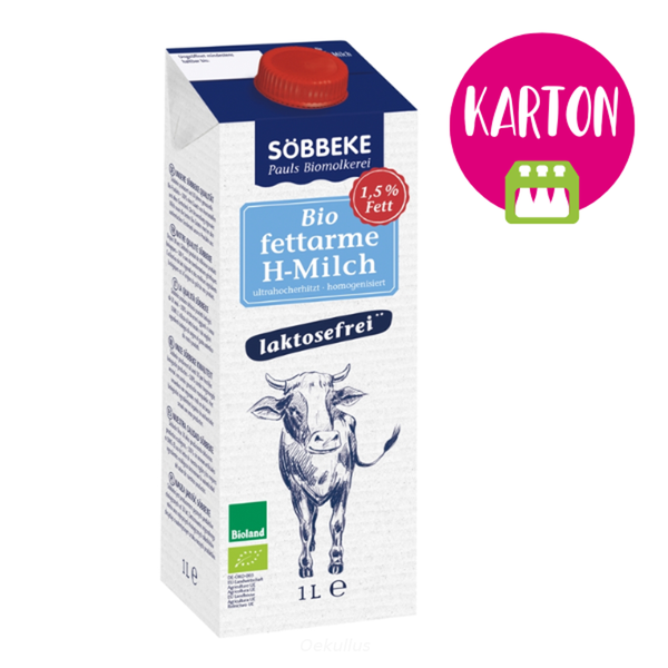 Produktfoto zu Laktosefreie fettarme H-Milch KARTON
