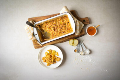 Produktfoto zu Rezept: Apple Crumble mit Quittengelee (4 Portionen)