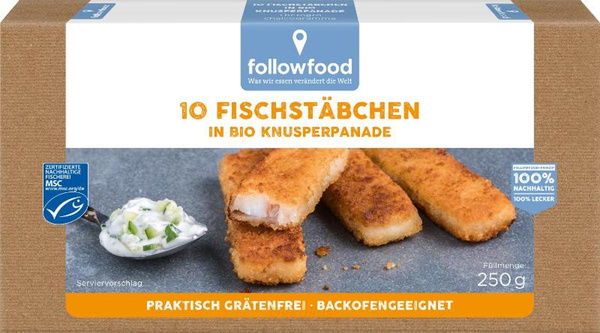 Produktfoto zu Fischstäbchen in Bio-Panade (10 St.)