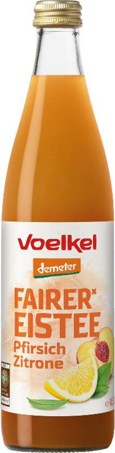Produktfoto zu Eistee mit Pfirsich und Zitrone (0,5l)