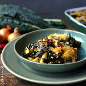 Schwarzkohl Nudelauflauf