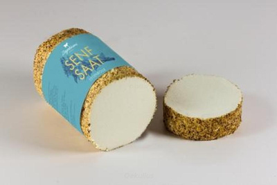 Produktfoto zu Ziegen Frischkäserolle Senf