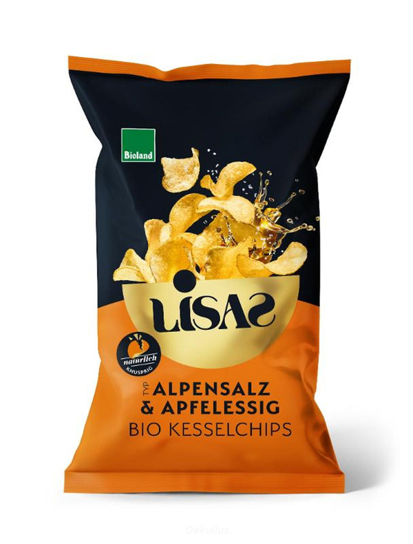 Produktfoto zu Lisas Kesselchips - Salz & Apfelessig