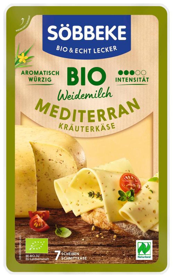 Produktfoto zu Scheibenkäse Kräuter "Mediterran"
