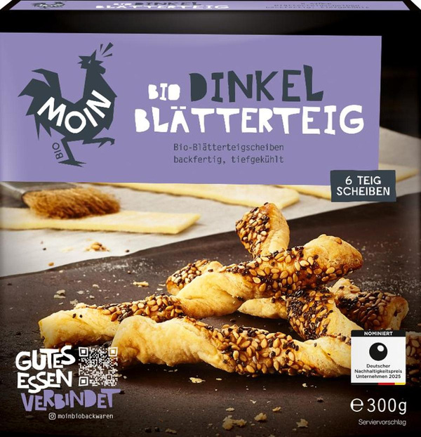 Produktfoto zu Dinkel Blätterteig (6 Platten à 50g)
