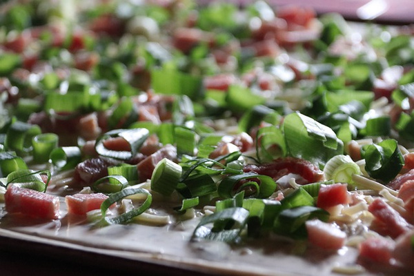 Porree-Flammkuchen