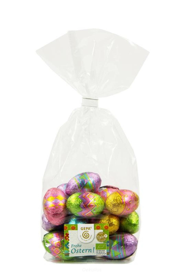 Produktfoto zu Schoko-Eier Tüte mit Ostergruß