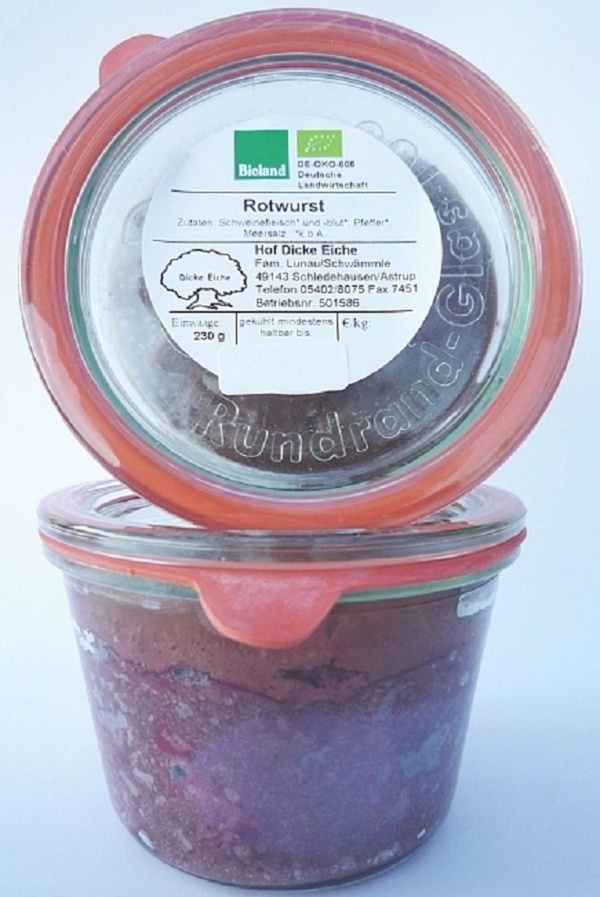 Produktfoto zu Rotwurst im Glas