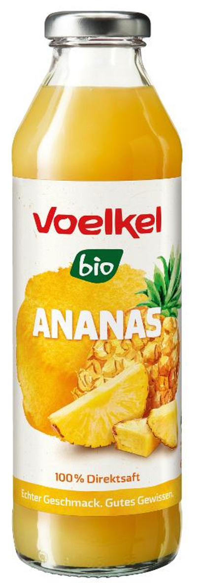 Produktfoto zu Ananassaft Flasche Voelkel