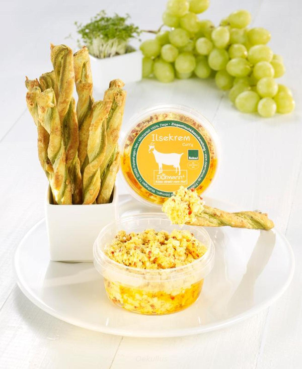 Produktfoto zu Ilsekrem Ziegenfrischkäse mit Curry