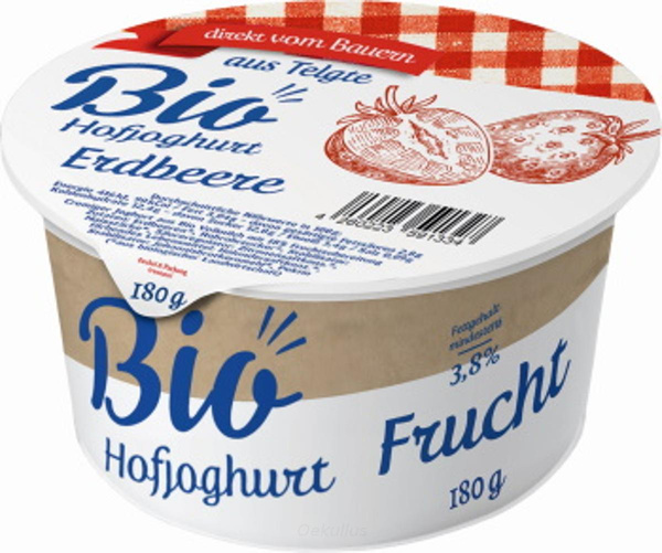 Produktfoto zu Telgter Bio-Hofjoghurt Erdbeere