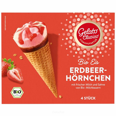Produktfoto zu Eishörnchen Erdbeer (4Stk.)
