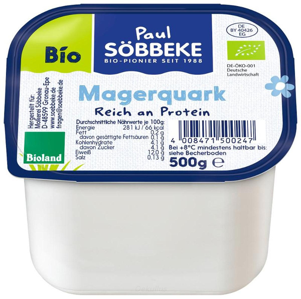 Produktfoto zu Speisequark Magerstufe 500g