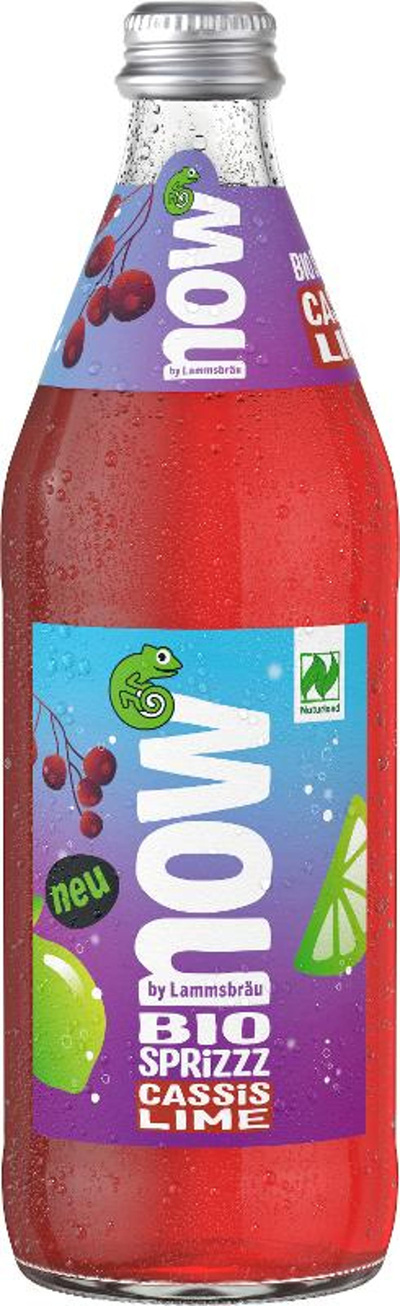 Produktfoto zu now Cassis-Lime 0,5l