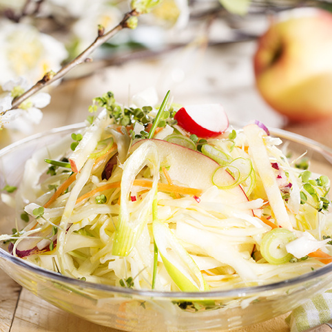 Apfel-Sellerie-Salat mit Möhre