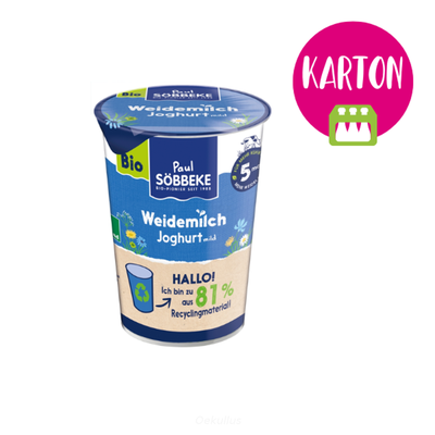 Produktfoto zu KARTON Naturjoghurt 3,8% (6x500g)