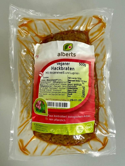 Produktfoto zu Veganer Hackbraten (0,5 kg)