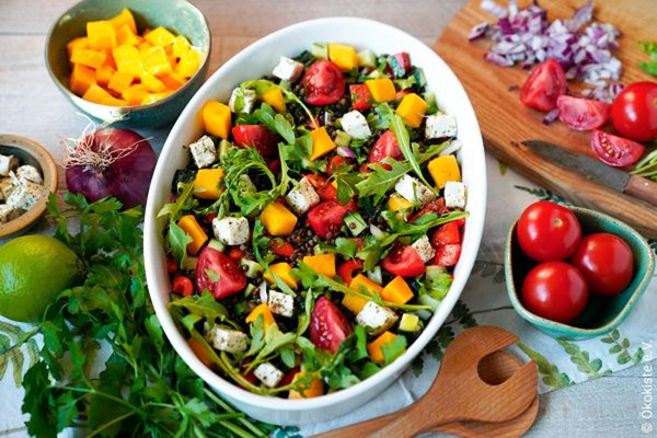 Produktfoto zu Rezept: Sommerlicher Linsensalat (2-4 Portionen)