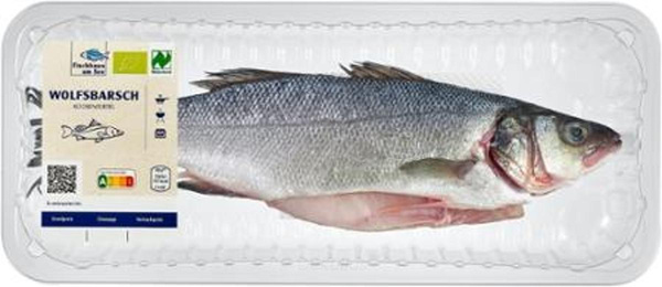 Produktfoto zu Wolfsbarsch ganz (1 St. = ca.0,4 kg)