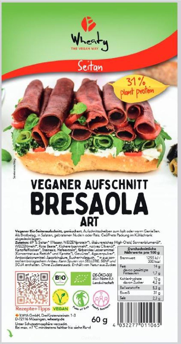 Produktfoto zu Veganer Aufschnitt Bresaola Style